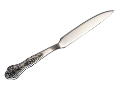Серебряный нож для фруктов с вензелем «Черневой»
